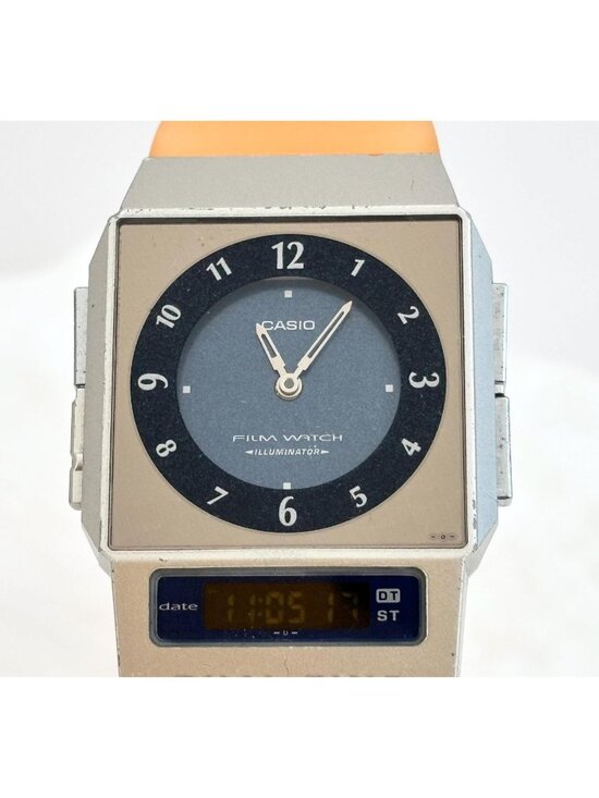 Casio Accessories - CASIO FS-01 2324 Orange & Blue Illuminator Dual Time Japanese 90's Film Watch